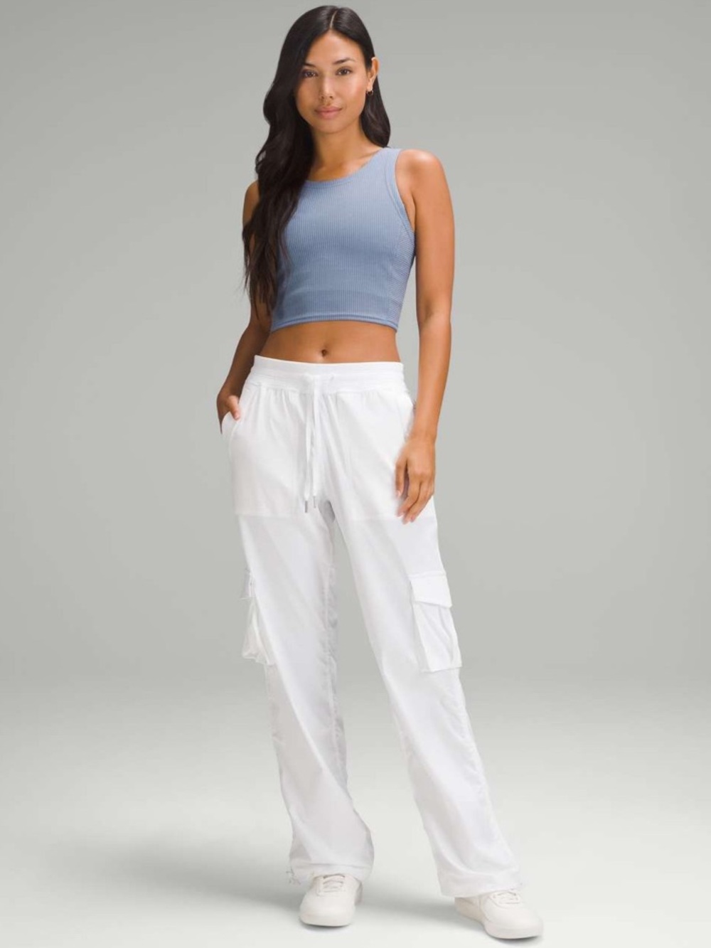 LULULEMON | Ribbed Softstream Cropped Tank Top - Oasis Blue